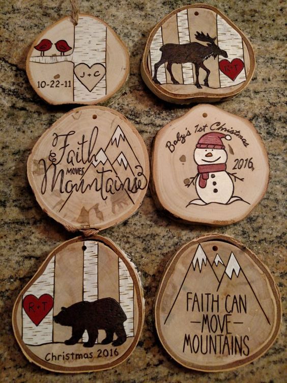 Custom wood burned white birch/aspen trees by BurnwoodCreations