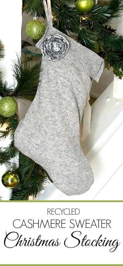 Recycled, cashmere sweater Christmas, reusable gift bags are useful and so pretty. Easy instructions to make using thrift store knitted sweaters.